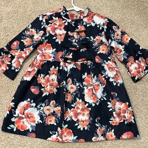 Janie and Jack Floral Navy Dress